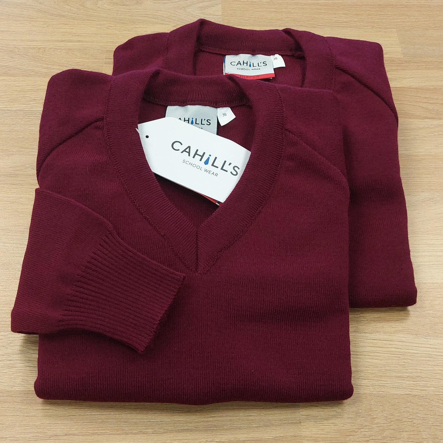 Plain WINE V Neck (Holy Trinity & St Michael's)