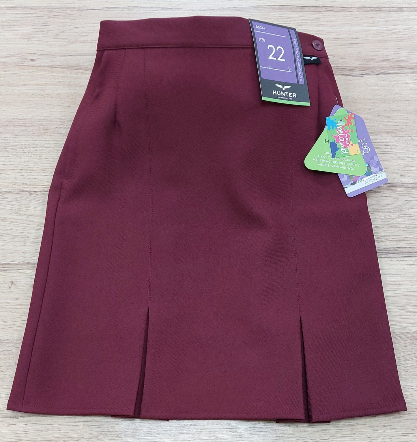 Wine 4 Pleat Skirt HUNTER