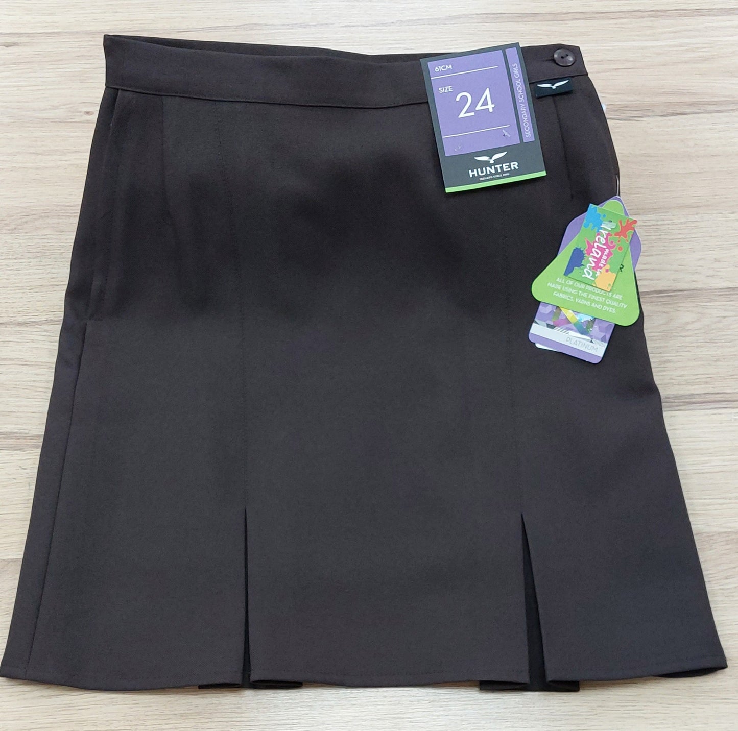 Brown 4 Pleat Skirt HUNTER