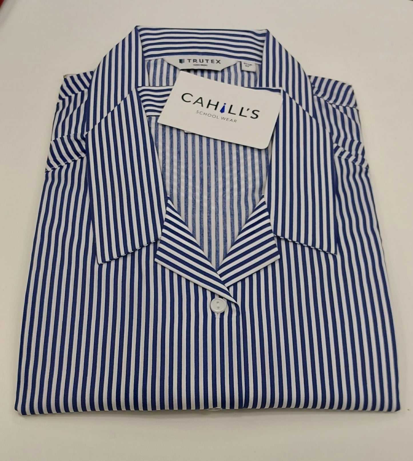 NAVY striped Short Sleeve Open necks 2pk