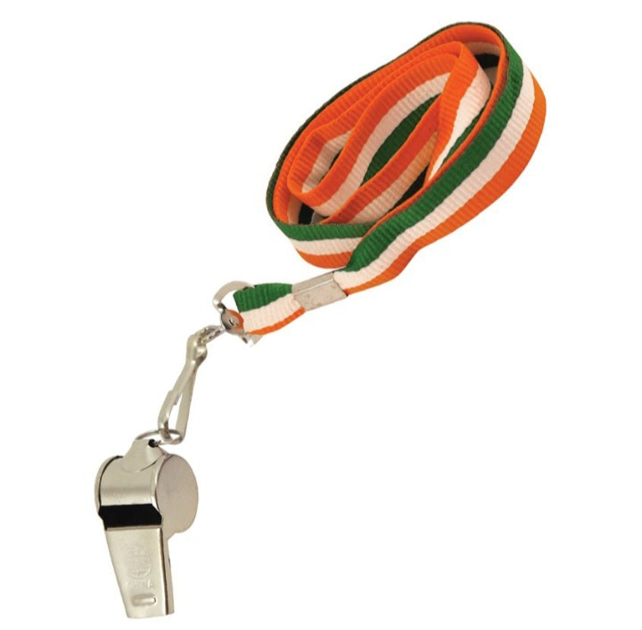 Irish Tricolour lanyard whistle