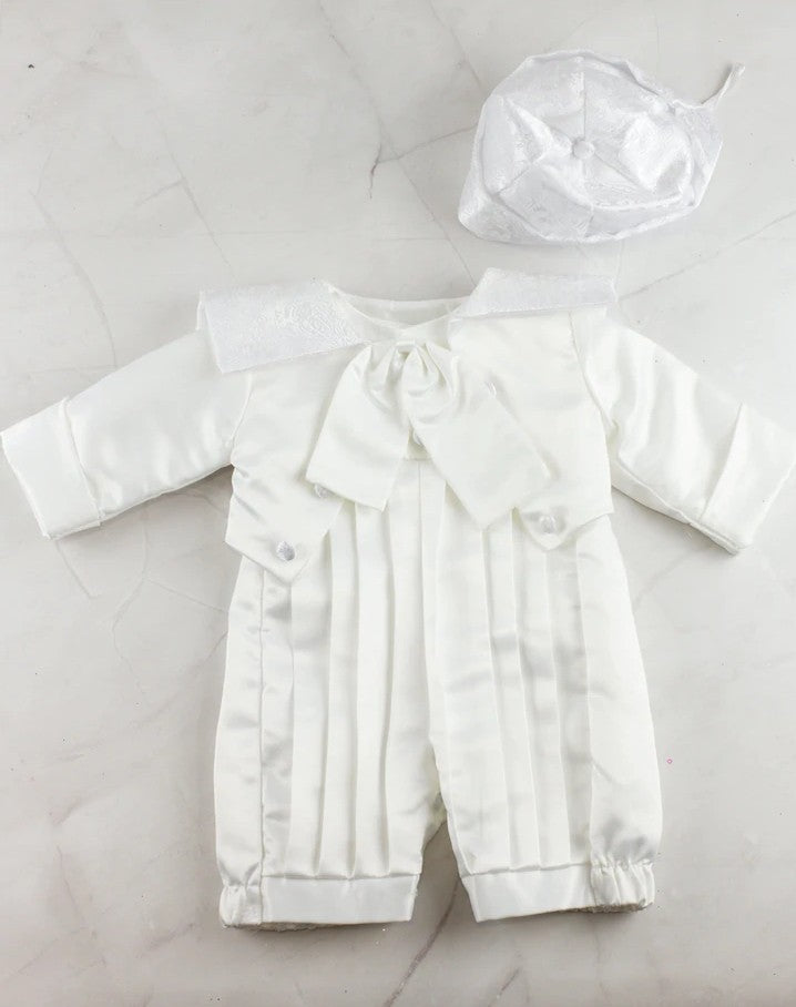 Christening Baby boys romper set 14065