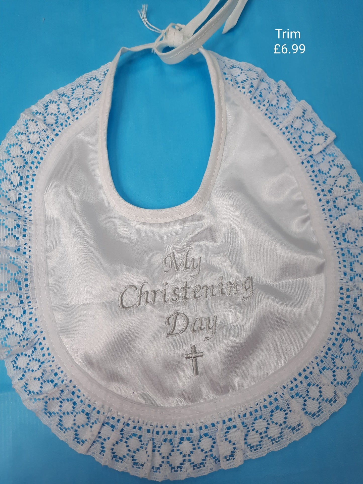 My Christening frill bib