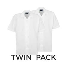 Short Sleeve WHITE OPEN necks 2pk