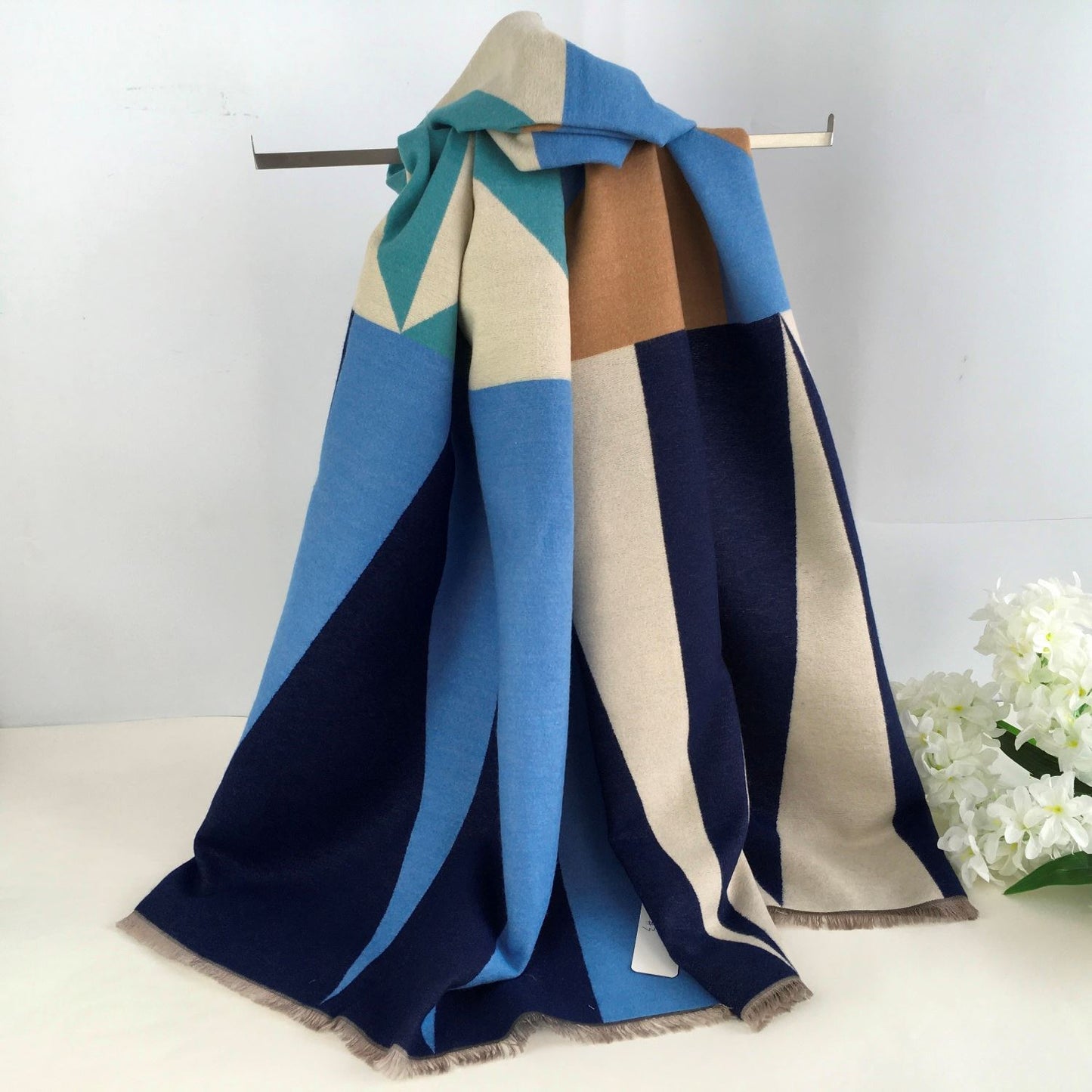 Ladies Blue/Black Scarf