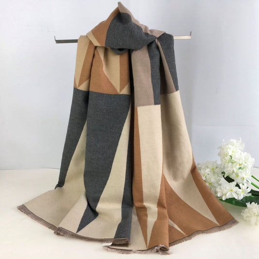 Ladies Beige/Grey Scarf