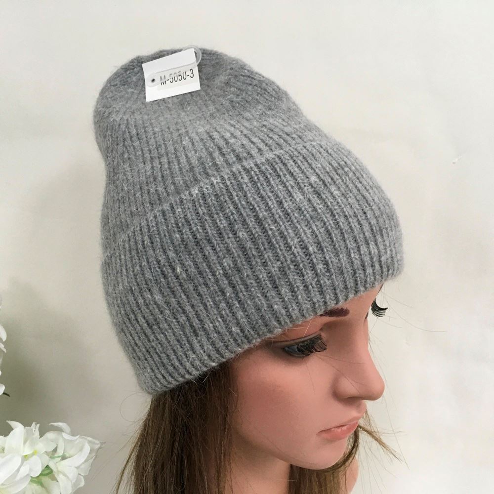 Light Grey Knitted Ladies Beanie