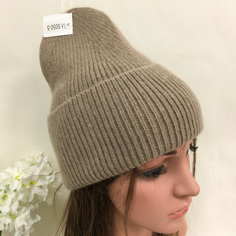 Taupe Knitted Ladies Beanie