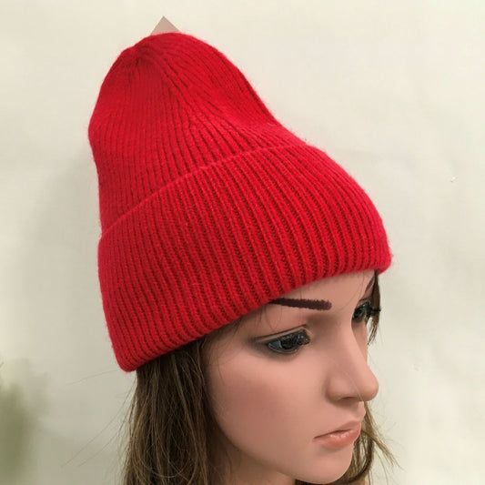 Red Knitted Ladies Beanie