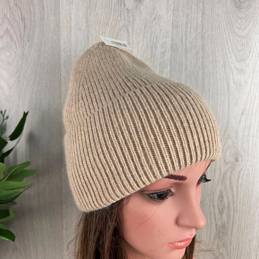 Dark Beige Knitted Ladies Beanie