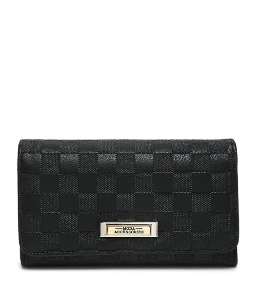 Black Checkerboard Pattern Purse