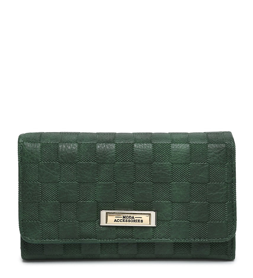Green Checkerboard Pattern Purse