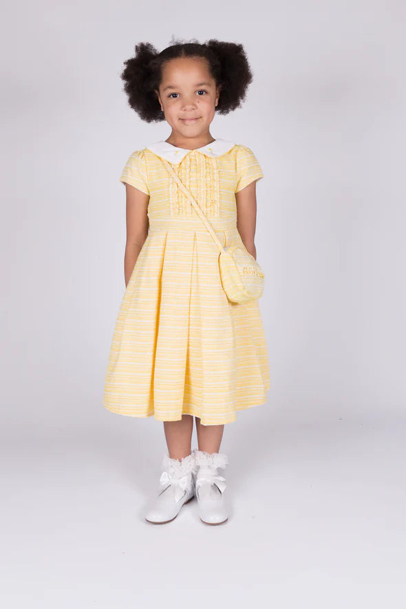 Girls Lemon Dress with Crossbody Bag 10427