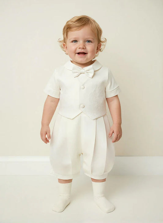 Christening Romper Short Sleeve suit 14064
