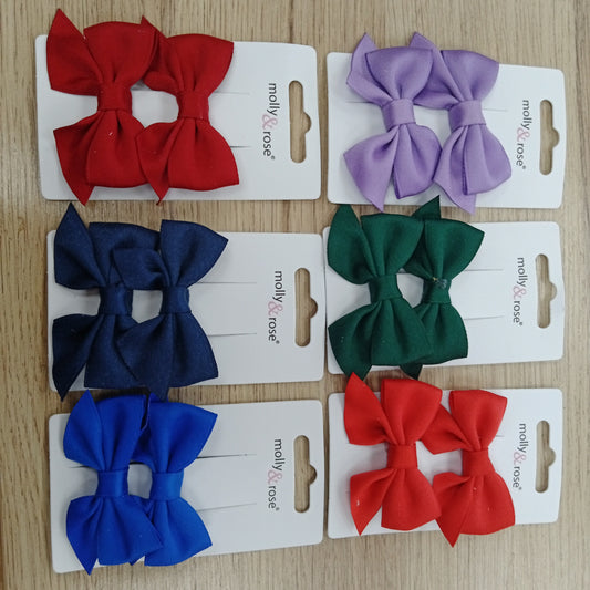 Satin bow beak clips 4.5cm