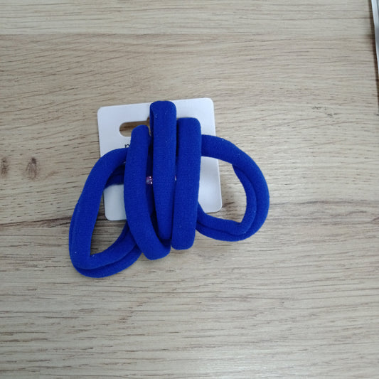 Royal blue jersey elastics x 6