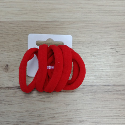 Red jersey elastics x 6