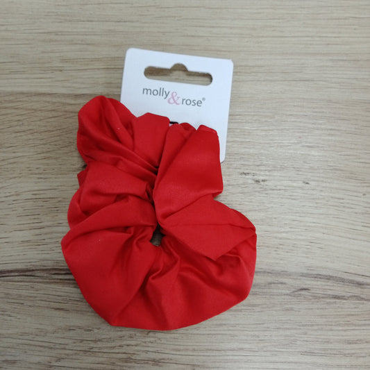 Red satin scrunchie