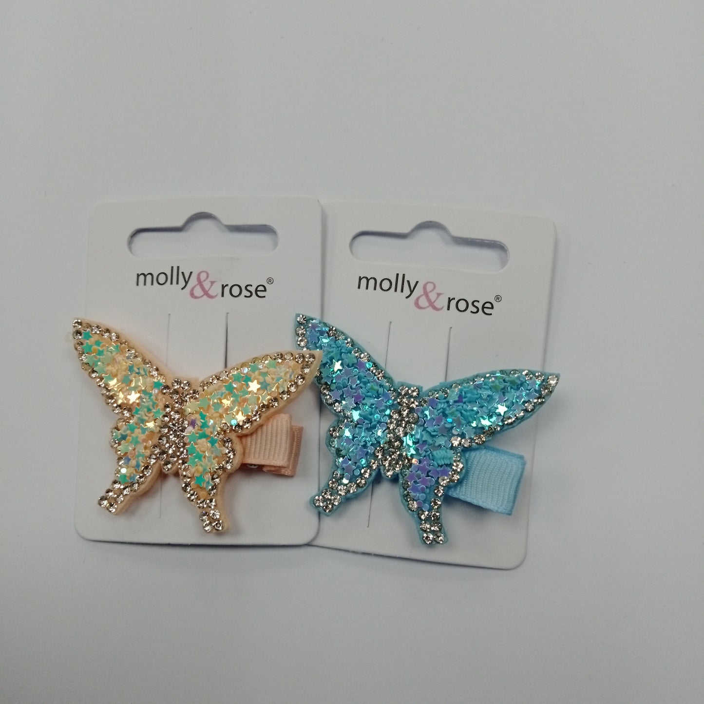 Diamante And Glitter Butterfly Clip