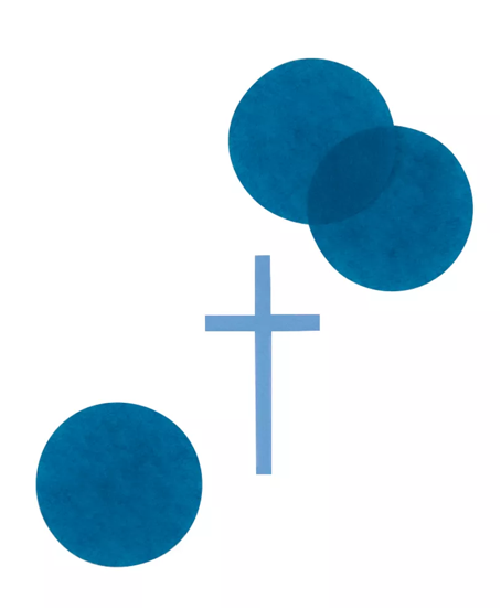 Blue cross party confetti 14g