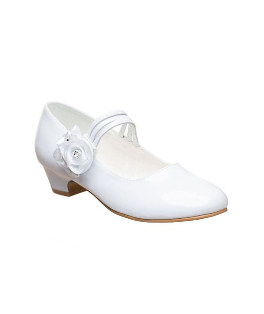 Girls White 3645 Communion Shoe