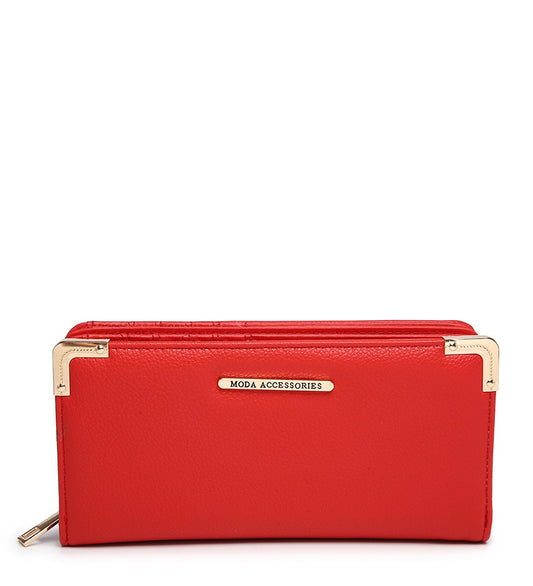 Ladies Purse with Gold Detailing in Red