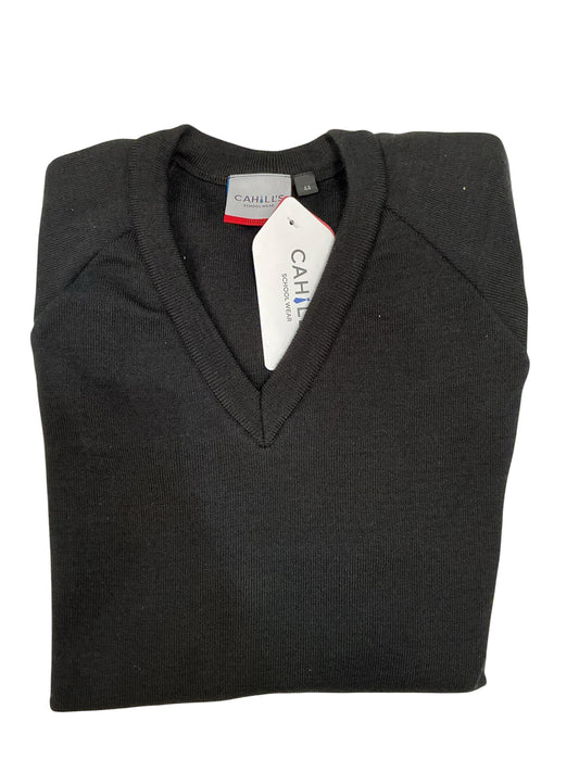 St Malachy's 6th FORM  V neck HUNTER (plain black)