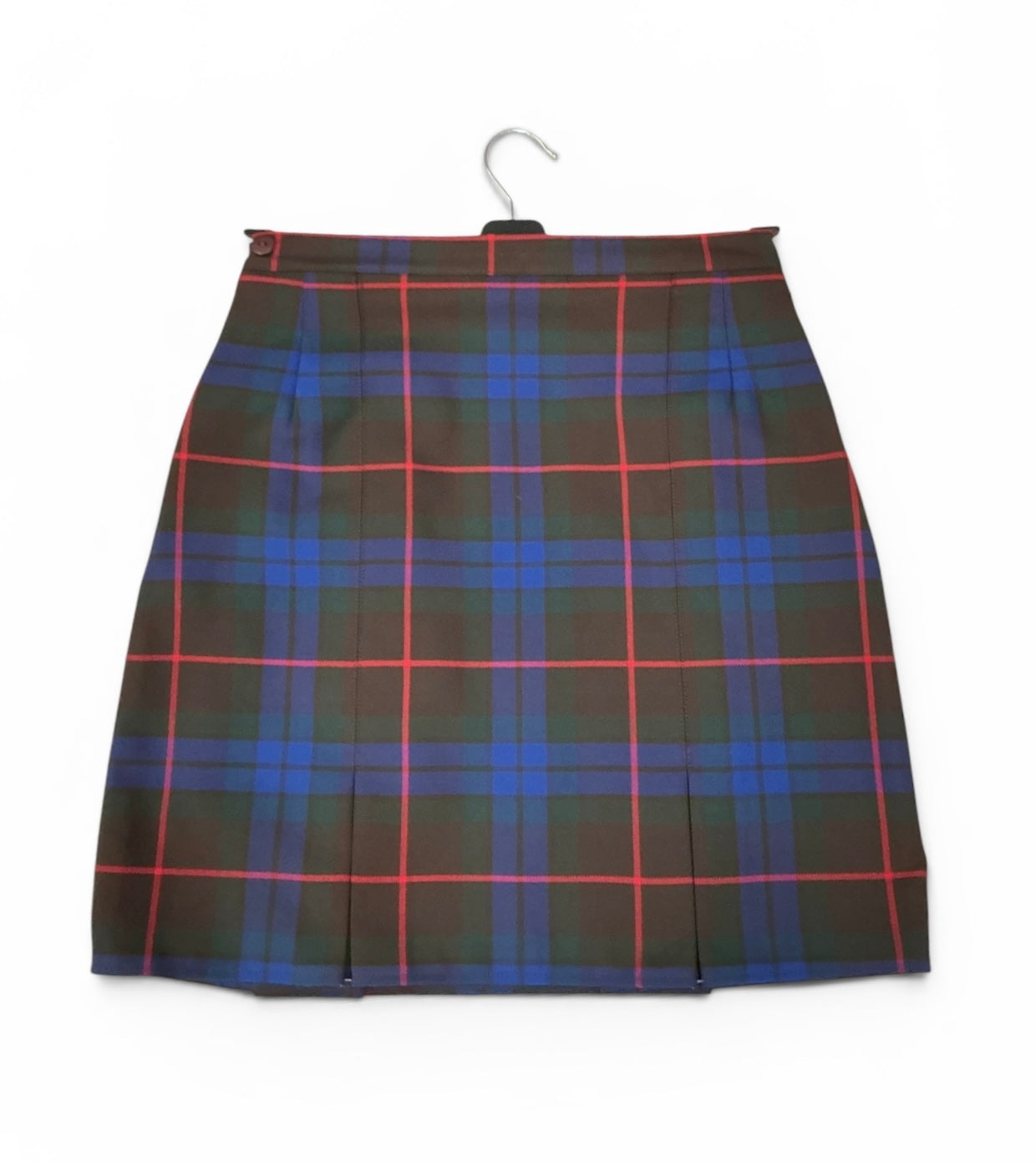 St Genevieve's TARTAN 4 Pleat Skirt HUNTER