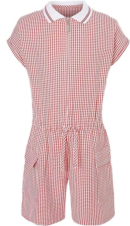 Summer gingham jumpsuit