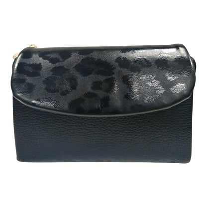 Soft PU Elegant metallic Leopard Print Black
Purse with Gift Box