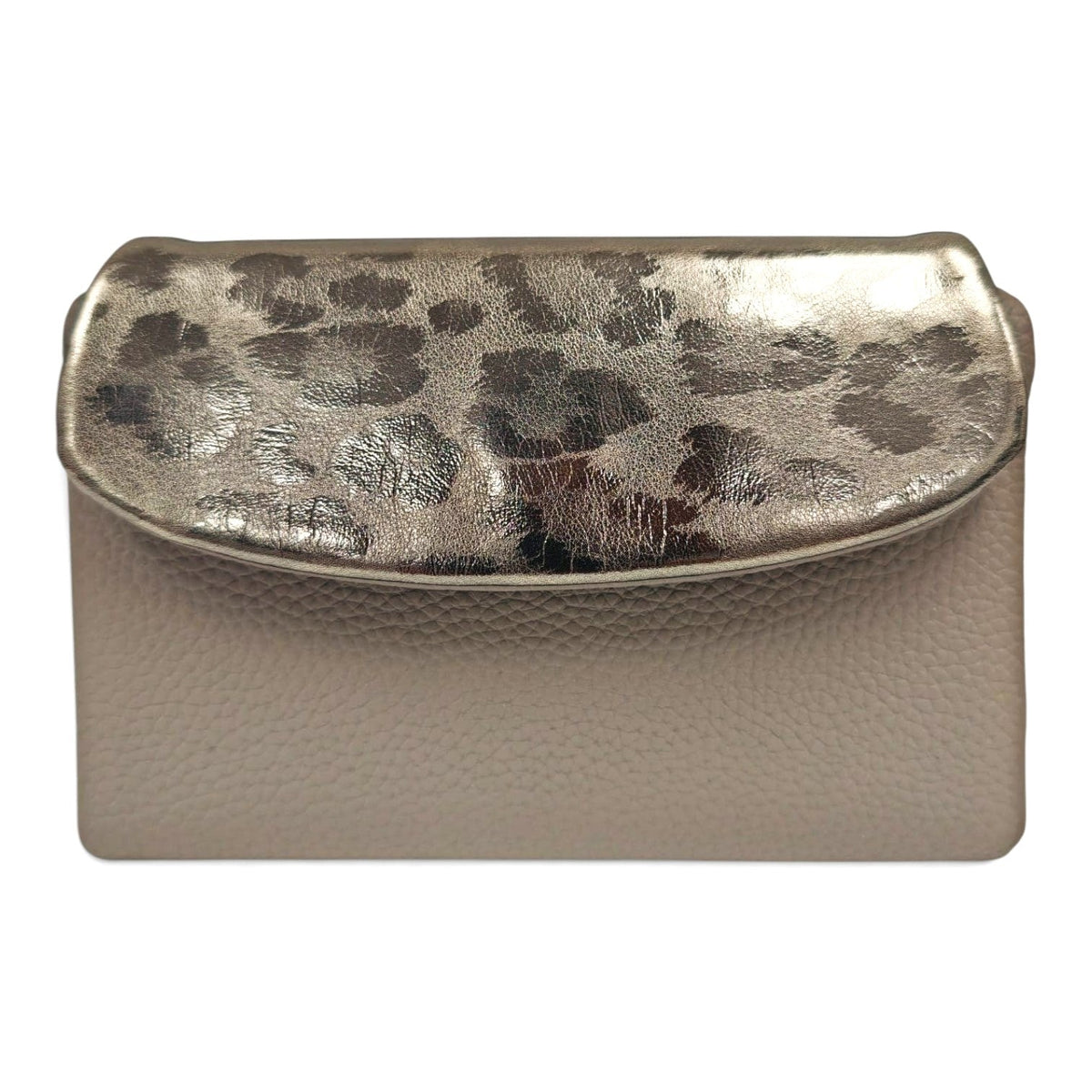 Soft PU Elegant metallic Leopard Print khaki 
Purse with Gift Box