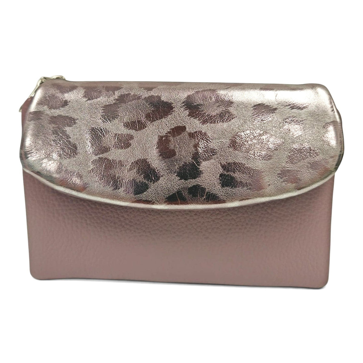 Soft PU Elegant metallic Leopard Print Mud
Purse with Gift Box