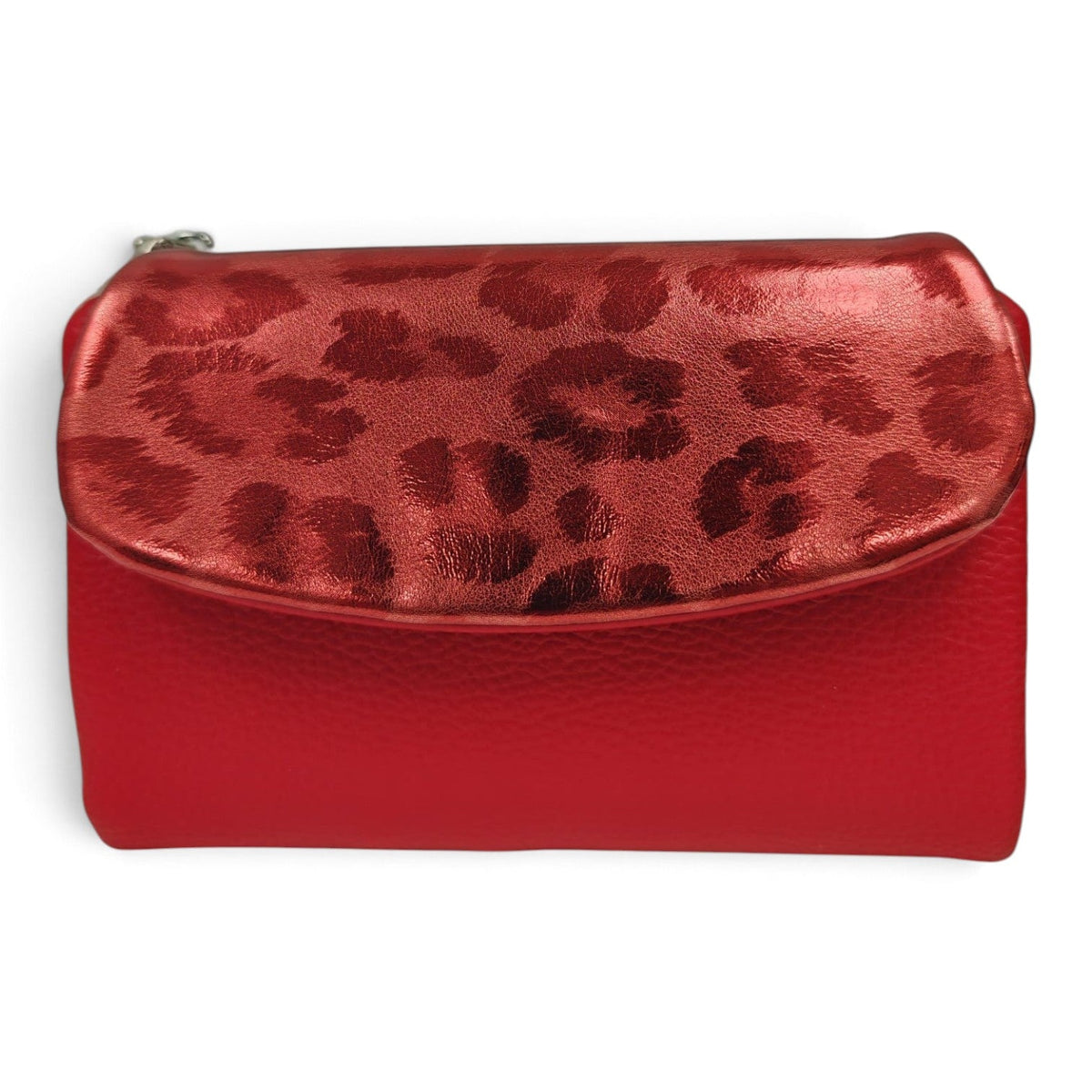 Soft PU Elegant metallic Leopard Print Red
Purse with Gift Box