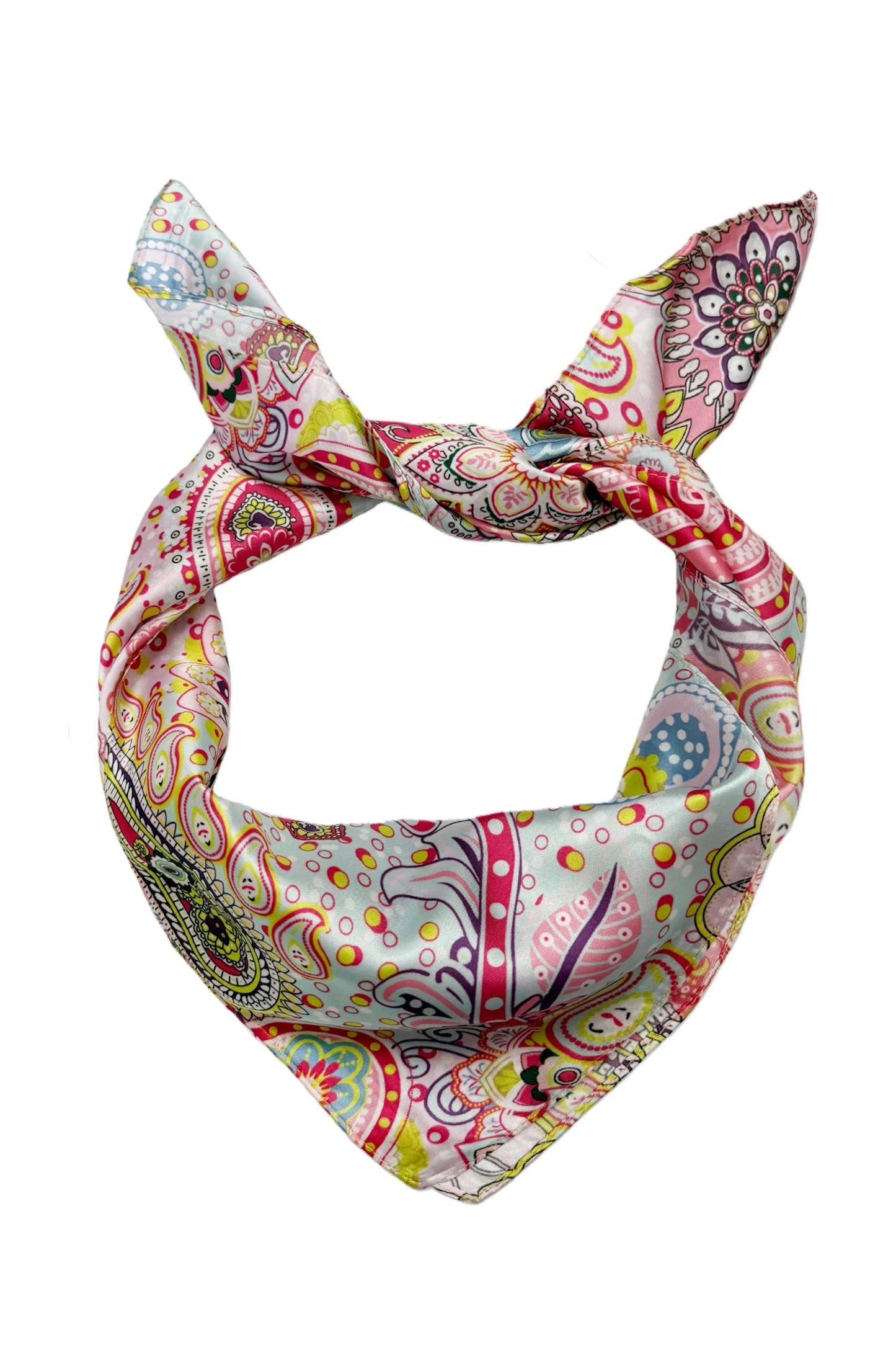 Pink Psychedelic Silk Square Scarf