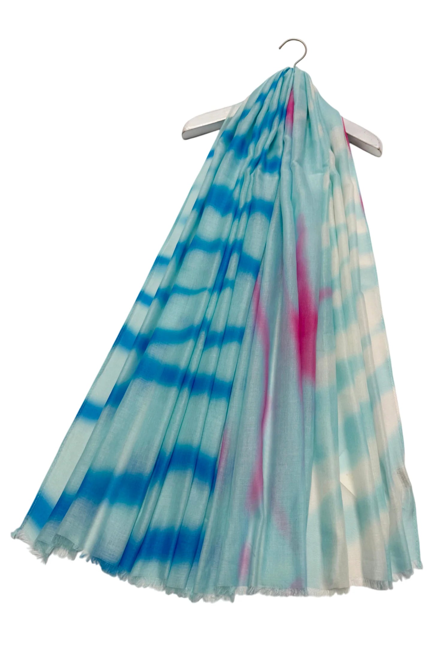 Blue Faded Ombre Stripe Scarf