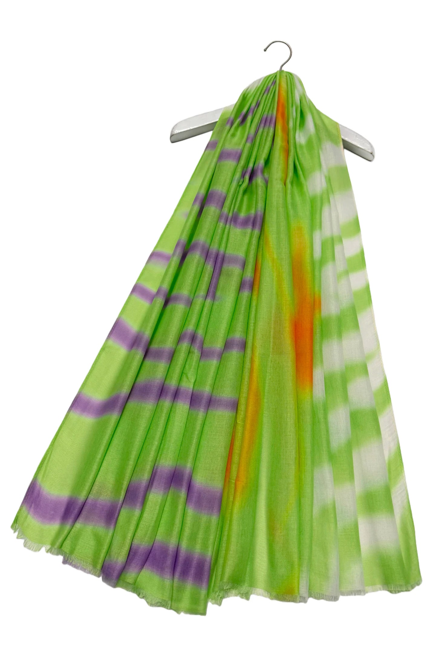Neon Green Faded Ombre Stripe Scarf