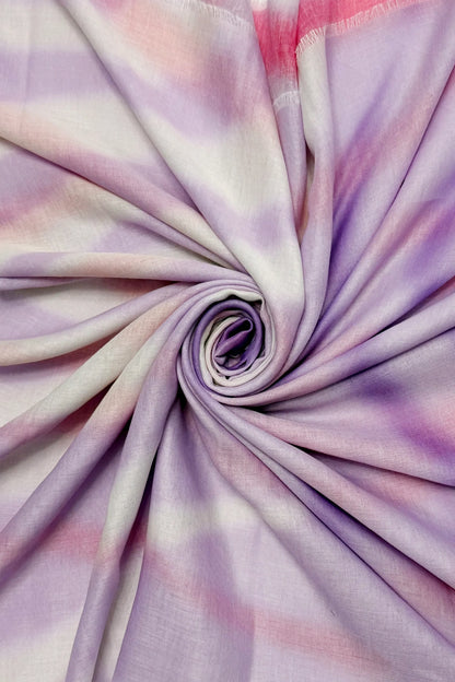 Lilac Faded Ombre Stripe Scarf