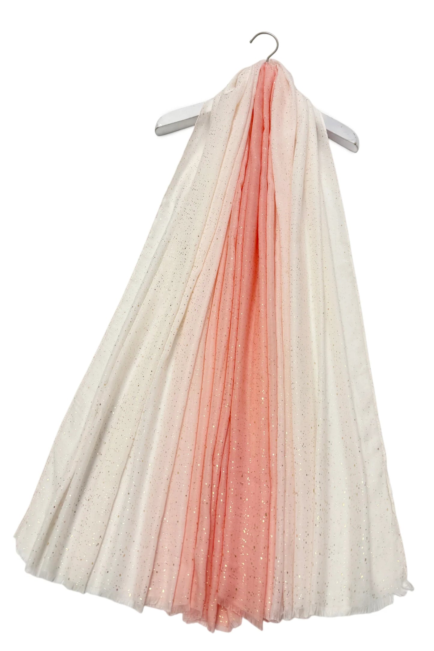 Pink Ombre and Foiled Speckle Scarf