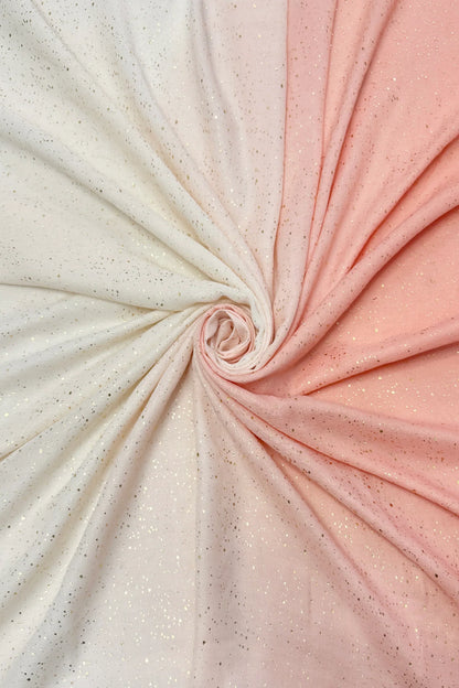 Pink Ombre and Foiled Speckle Scarf