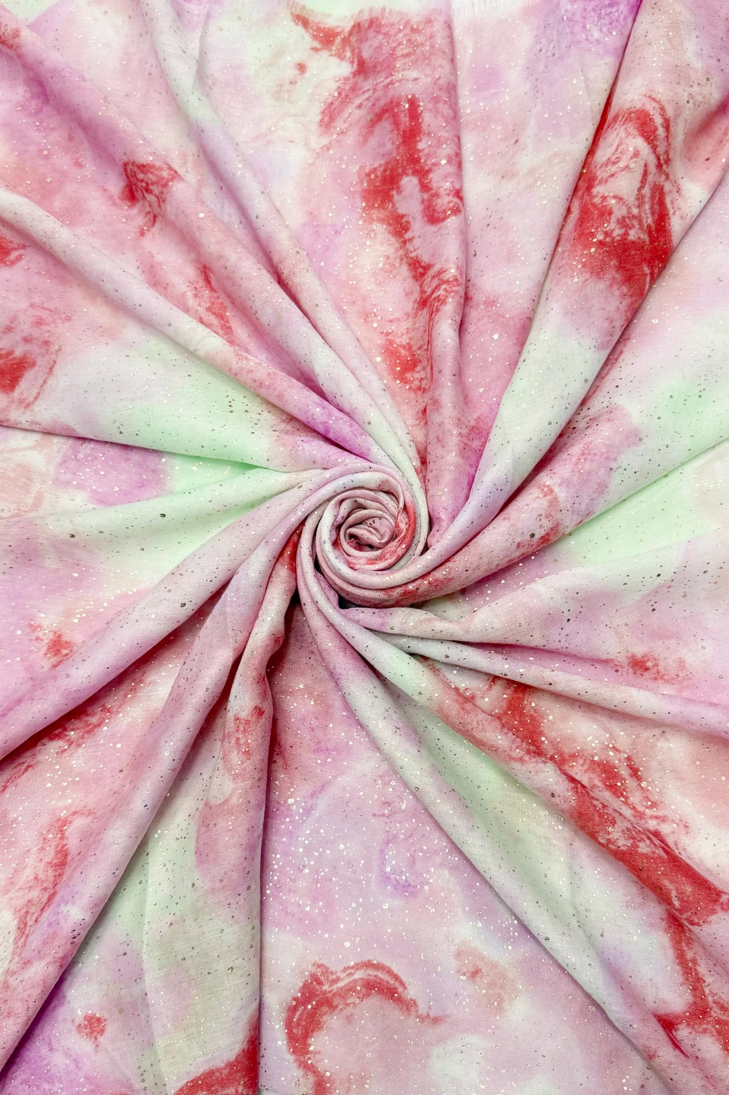 Marble Ink Print Foiled Scarf in Lilac