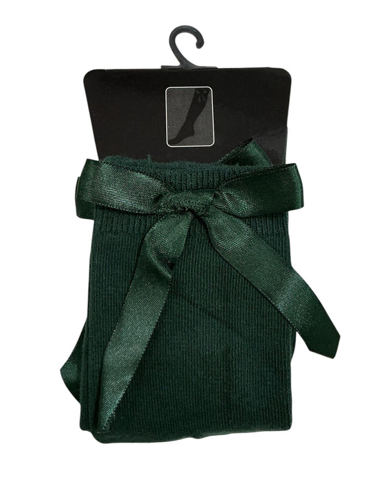 Green school bow sock