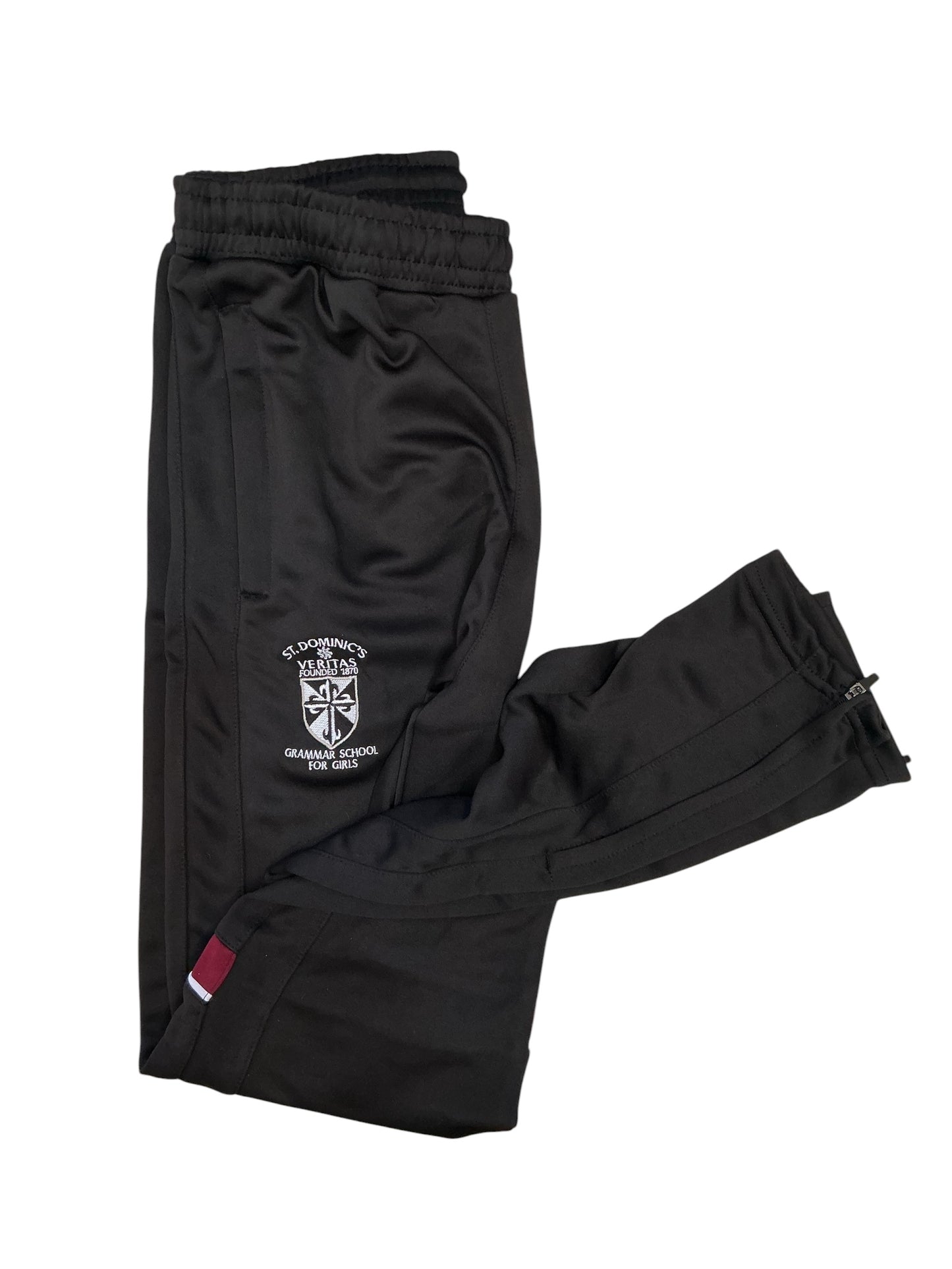 St Dominic's P.E JOGGERS SKINNIES zip bottom