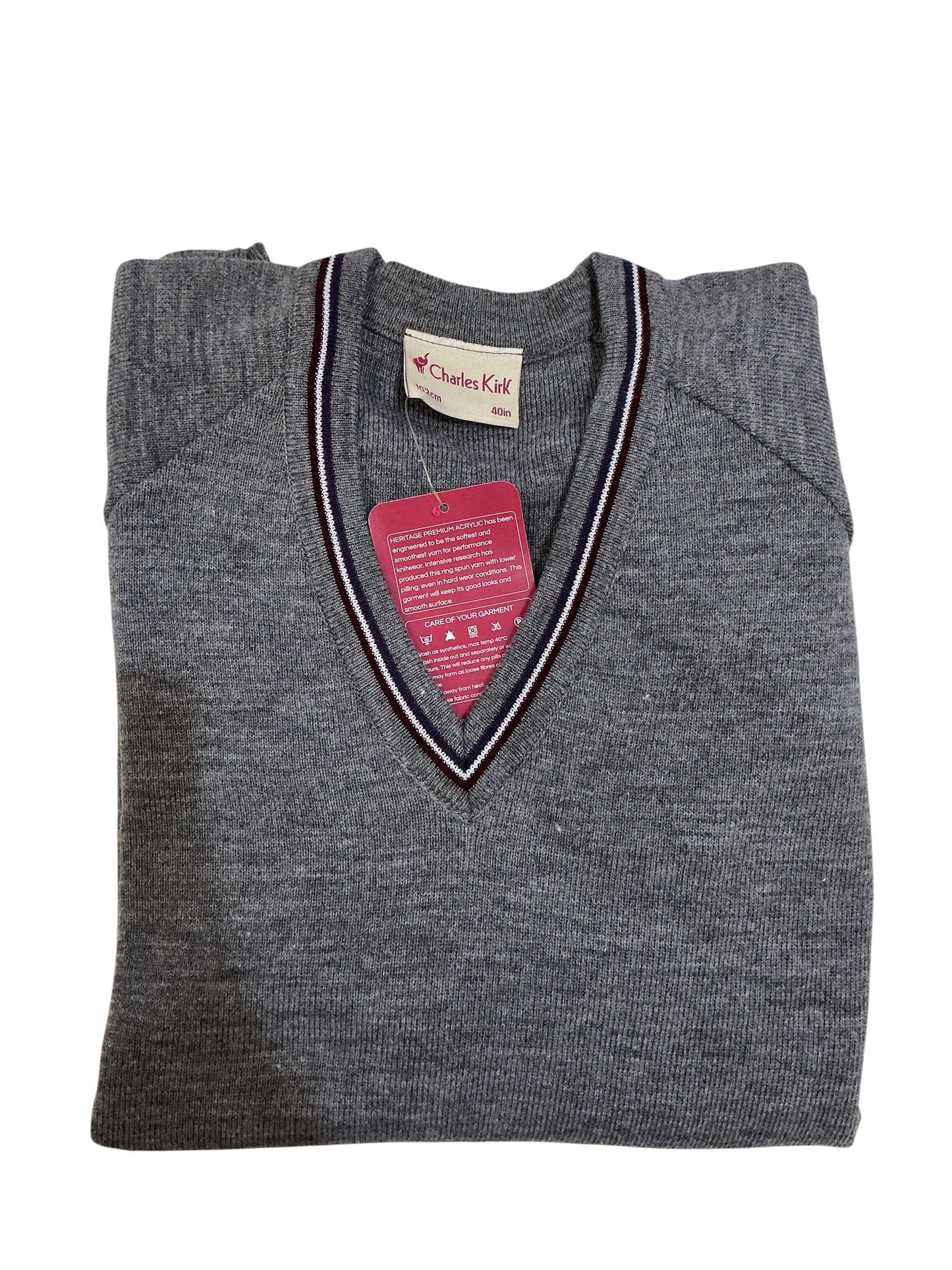 Aquinas GREY V neck (Charles Kirk)