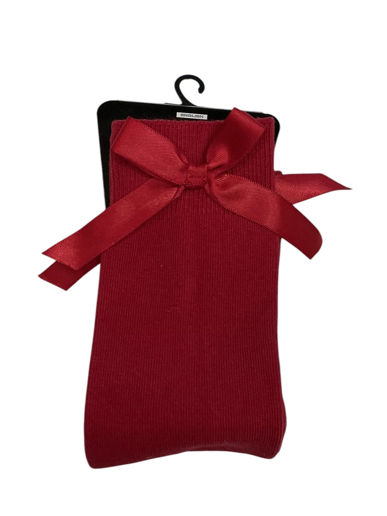 Red school bow sock
