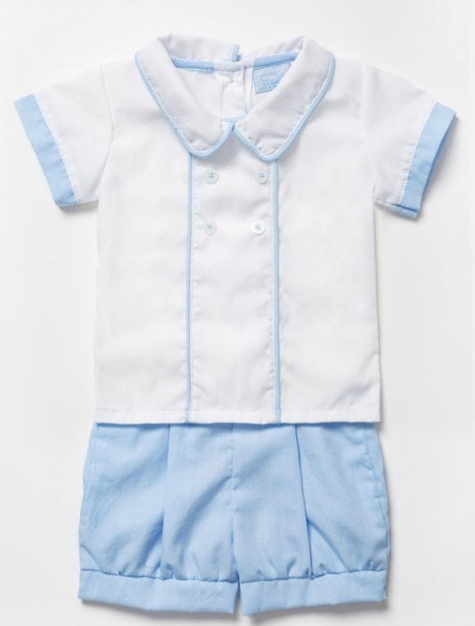 BABY BOYS SHIRT WITH BUTTONS & SHORT OUTFIT