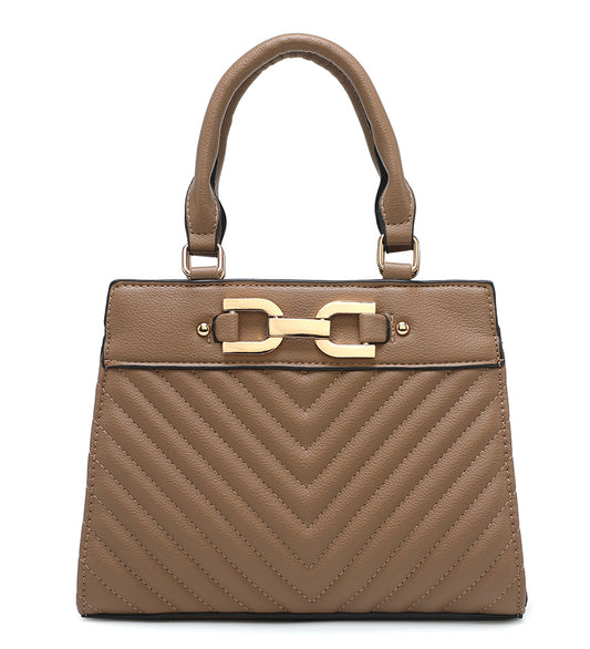 Soil Handbag With Gold Buckle a38069