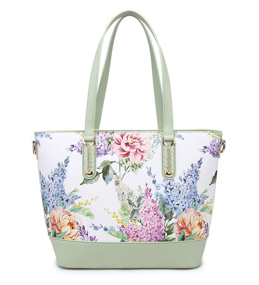 Green Floral Handbag