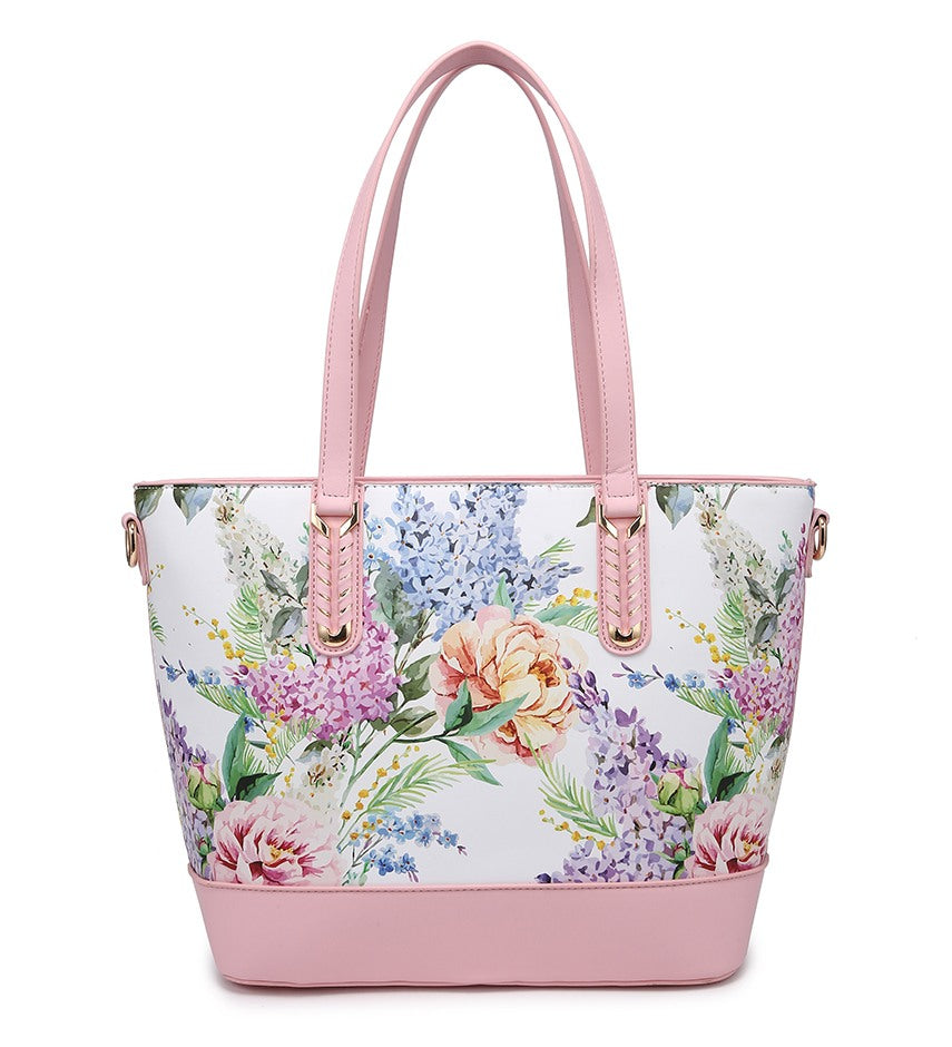 Pink Floral Handbag