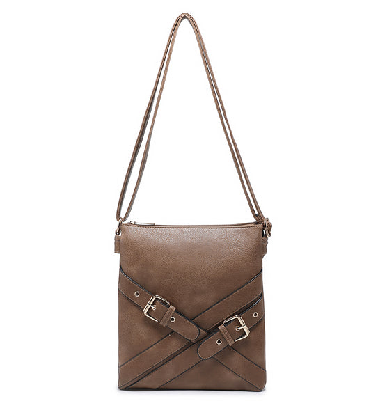 Soil Ladies Crossbody Bag With Cross Buckle Detail