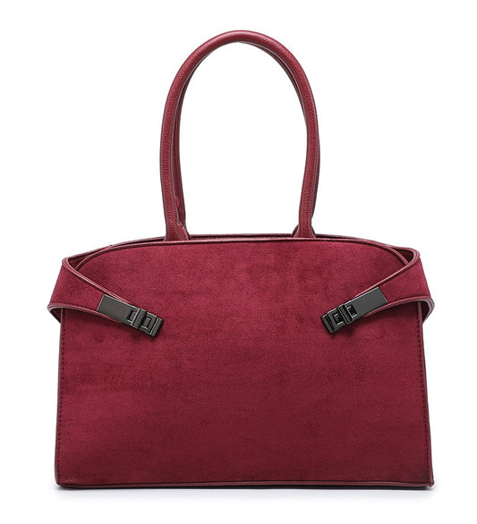 Mauve Suede Ladies Handbag